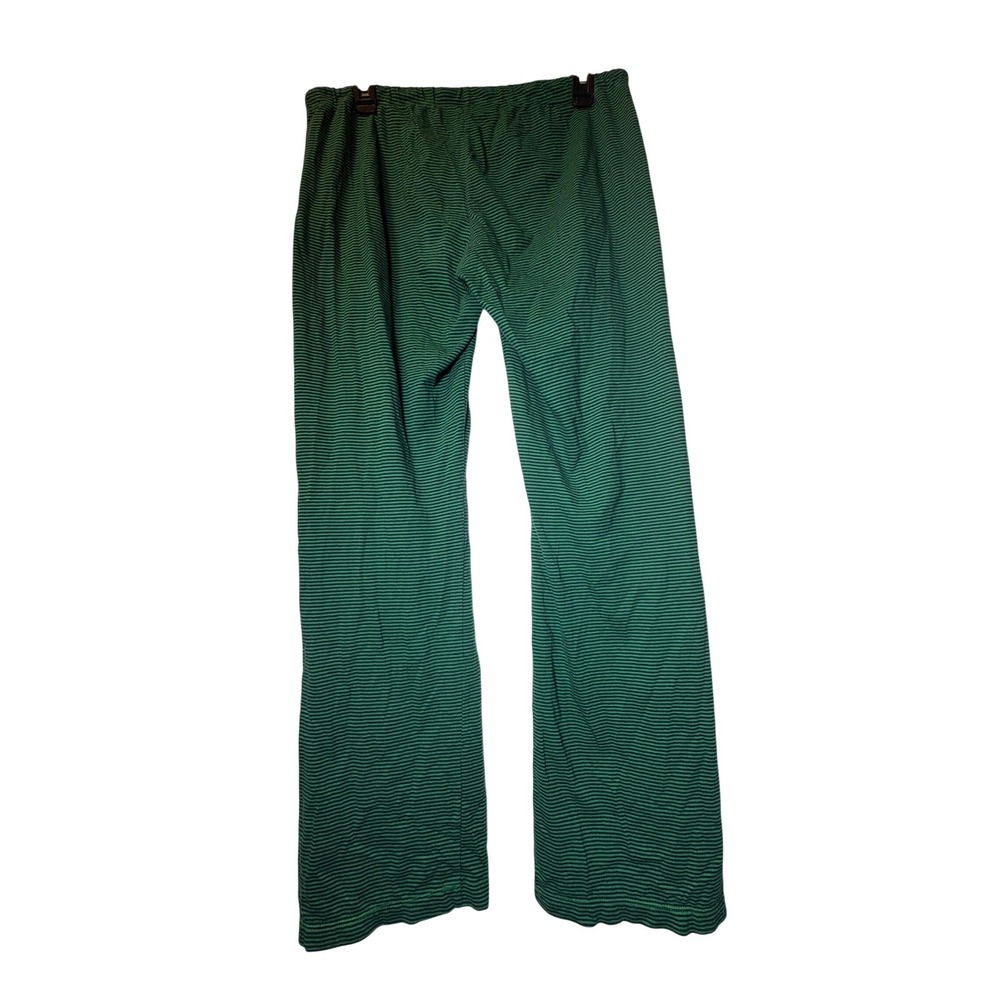 American Eagle UNISEX Green/Navy Striped Lounge Pants - Medium
